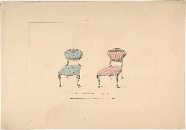 Design for Drawing Room Chairs, Louis Quinze Style