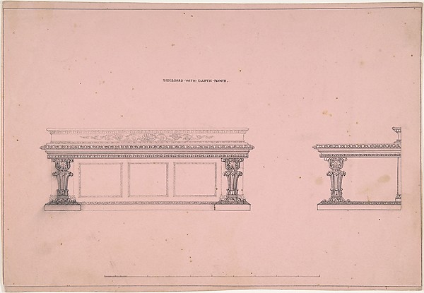 Designs for Sideboard with Elliptic Plinth