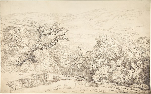 Landscape with Oxen and Felled Tree