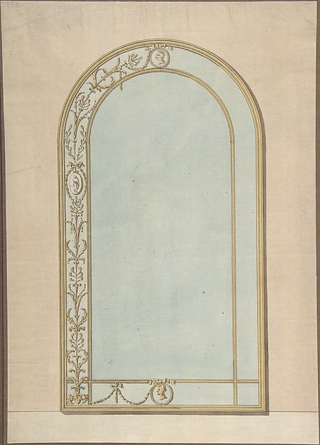 Design for a a Mirror with a Rounded Top