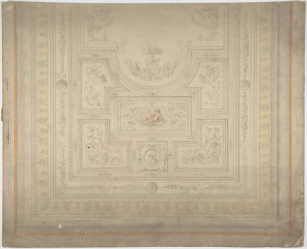 Ceiling Design with Nymph on Dolphin