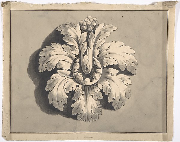 Design for a Boss Carved with Acanthus