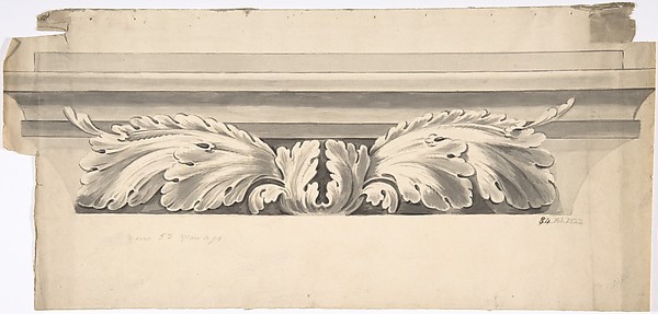 Design for an Entablature Carved with Acanthus