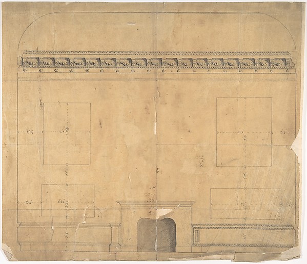 Design for Wall with Chimney Piece
