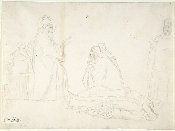 Miracle of St. Sylvester; the Raising of Two Pagan Priests, after Maso di Banco, S. Croce, Florence