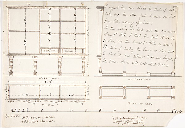 Design for a Wood Desk and Shelves