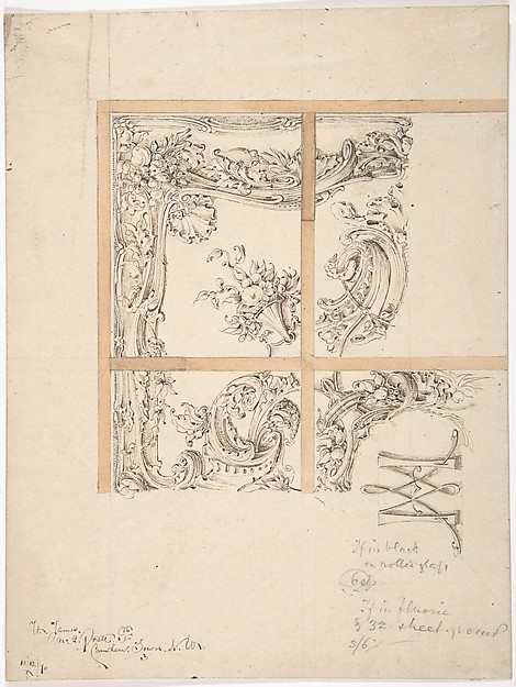 Design for Ornamental Glass, for 2 Prate Street, Camden Town, London