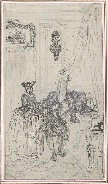 Study for a frontispiece for "Histoire de Miss Jenny"