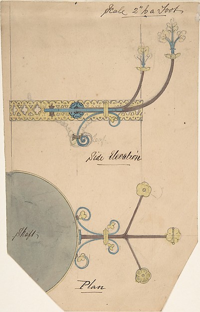 Design for Floral Brackets for a Church