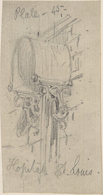 Metal Cover (to a Downspout?), Hopital St. Louis