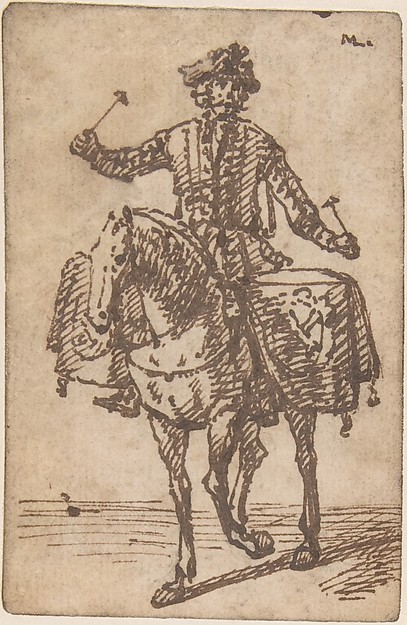 A Mounted Drummer from the Front