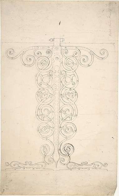 Ornamented Metal Hinge from Watch Tower, Frankfurt am Main
