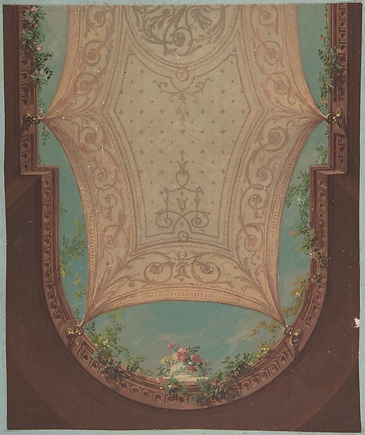Design for Gallery Ceiling, Hôtel Cottier