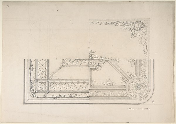 Three Designs for Ceilings, Hôtel Cottier