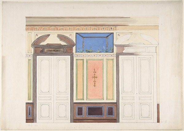 Design for Wall Elevation, Hôtel Candamo