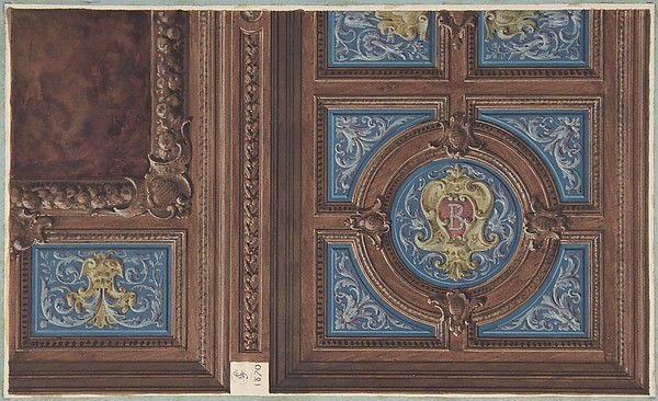 Design for Dining Room Ceiling, Hôtel de Behague