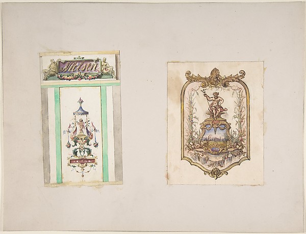 Two Designs for Ornamental Panels by Jules-Edmond-Charles Lachaise, The Metropolitan Museum of Art