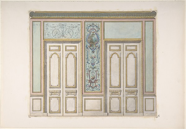 Design for a Pair of Doors Joined by an Ornamental Panel