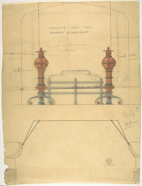 Design for a Grate, with Plan