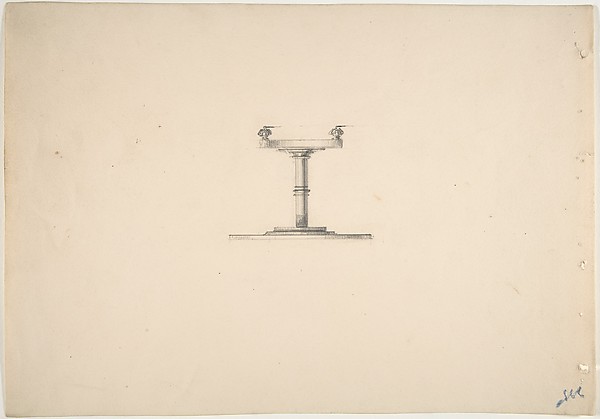 Design for a Round Pedestal Table on Casters