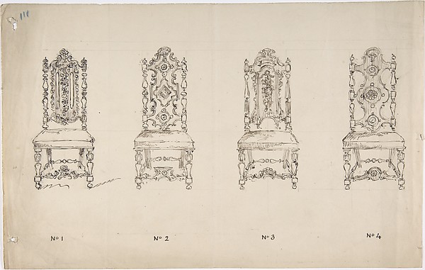 Design for Four Seventeenth Century Style Chairs