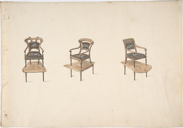 Design for Three Small Elevated Armchairs