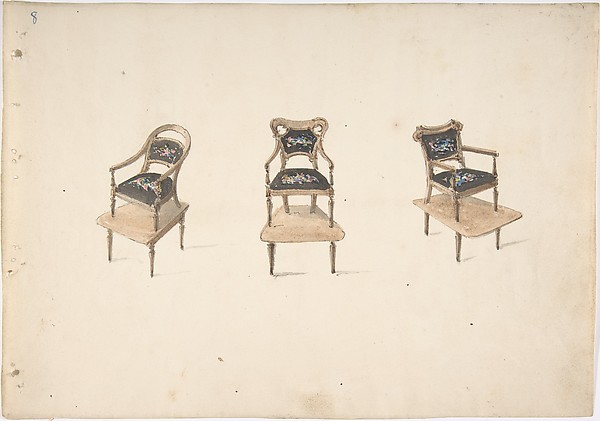 Design for Three Small Elevated Armchairs