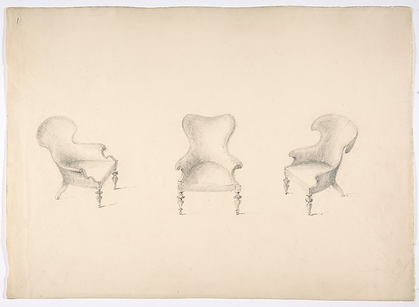 Design for Three Low Uphostered Arm Chairs