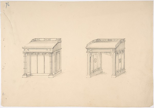 Design for Two Gothic Desks