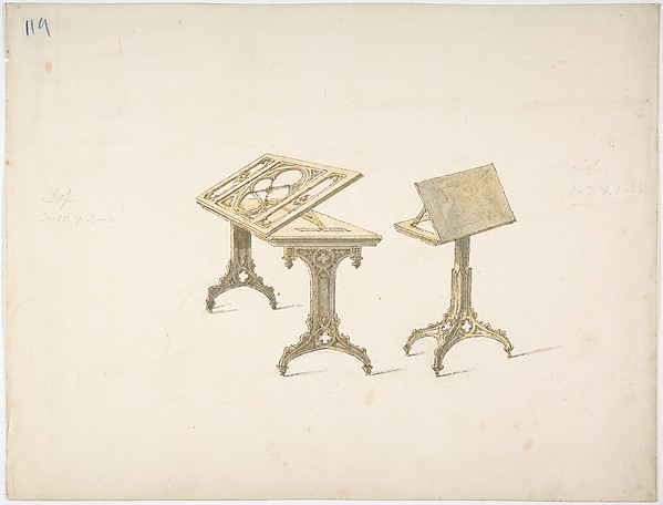 Design for Two Bookstands on Casters