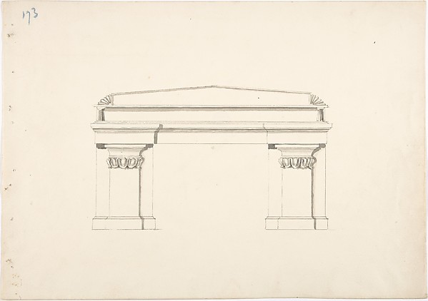 Design for a Desk with Classical Ornament