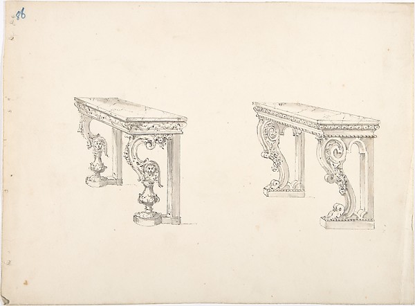 Design for Two Marble-topped Pier Tables