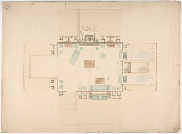 Plan and Elevations of a Room