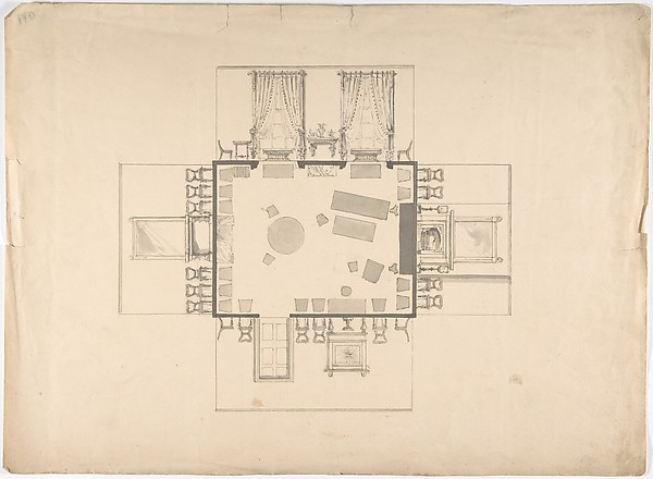 Plan and Elevations of a Room