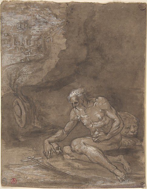 Saint Jerome Praying in a Landscape by Niccolò dell' Abate
