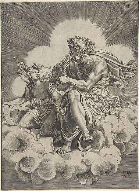 Saint Matthew by Agostino Veneziano (Agostino dei Musi)