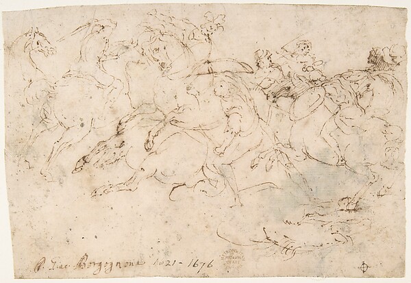 Cavalry Engagement (recto); Concert of Angels (verso)