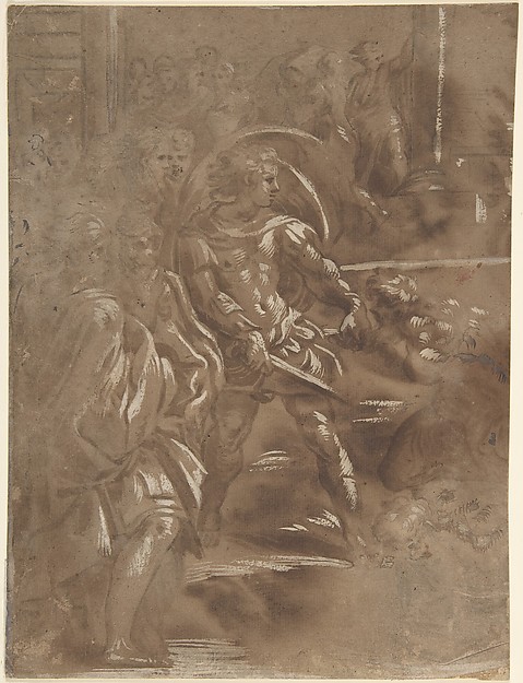 Left Third of a Martyrdom of Saint Peter and Saint Paul by Antonio da Trento