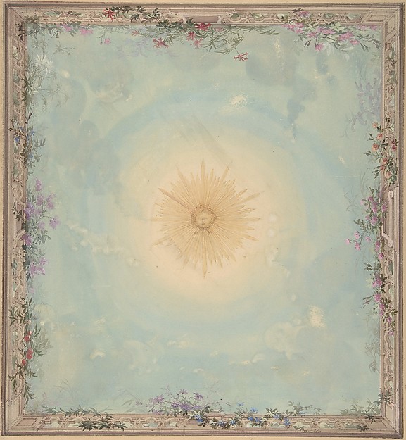Designs for Ceilings with Central Sunburst