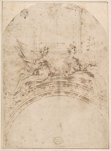 Seated Figures of Saint Ursula and Saint Cecilia