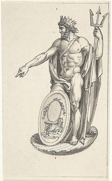 Design for Neptune with an Oval Medallion
