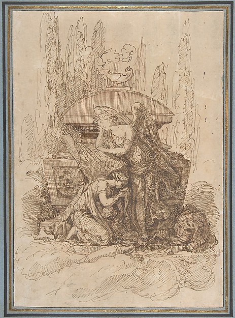 Landscape with a Memorial Scene