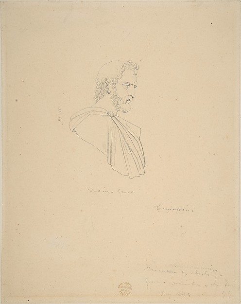 Classical Bust of a Bearded Male Seen in Profile
