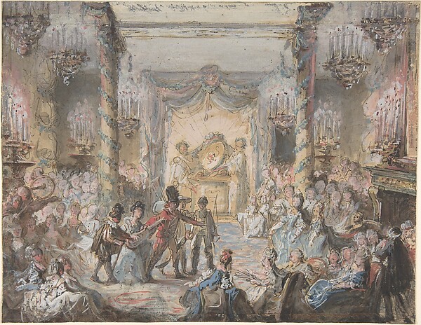 Theatrical Divertissement Offered at a Gala Evening Party