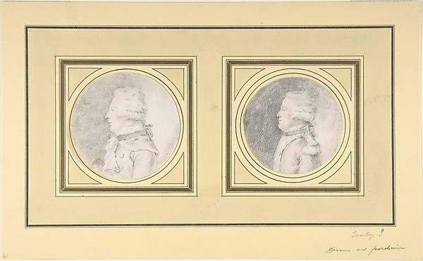 Drawings for Portrait Engraving of a Man