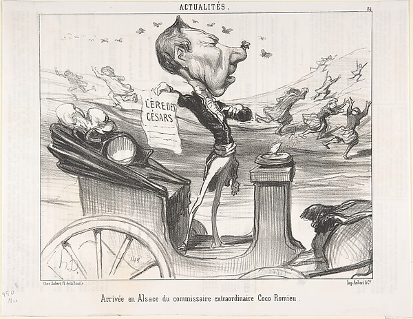 Arrivée en Alsace du commissaire extraordinaire Coco Romieu, published in Le Charivari