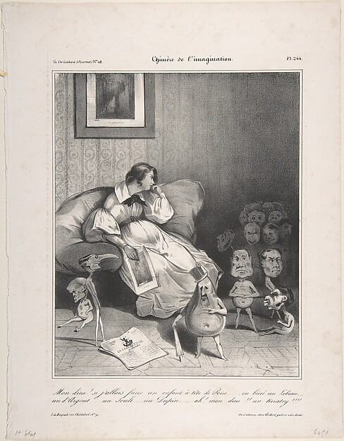 Chimera of the imagination..., published in La Caricature no.118, February 7, 1833