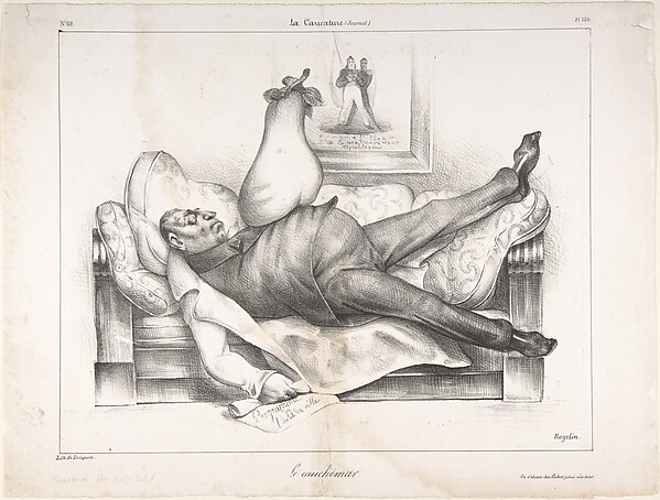 Le Cauchemar (The Nightmare), published in La Caricature no. 69, February 23, 1832