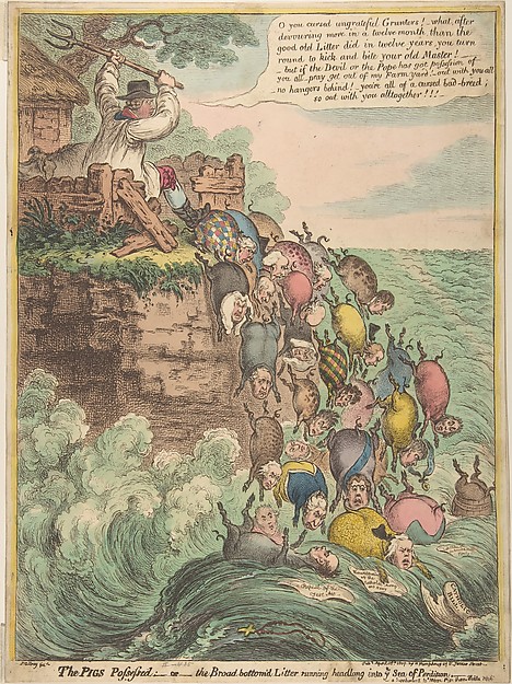 The Pigs Possessed:–or–the Broad Bottom'd Litter Running Headlong into Ye Sea of Perdition
