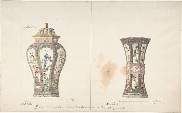 Designs for Two Porcelain Vases